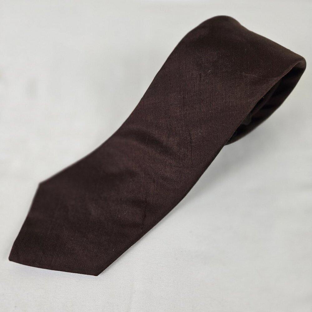 Valentino Pietro Brown Men's 100% Silk Tie Office Professional Neutral Gifts